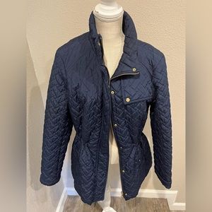 Navy blue puffer jacket